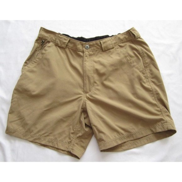 Men's Duluth Trading 100% Nylon Brown Short Sz L (MP66) - Picture 1 of 4